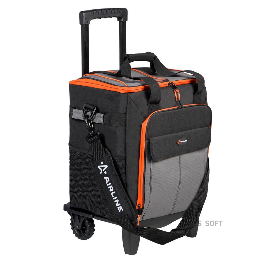 Сумка-холодильник термосумка 48 л "AIRLINE" (на колесах с телескоп. ручкой водонепр.) - AIRLINE None None